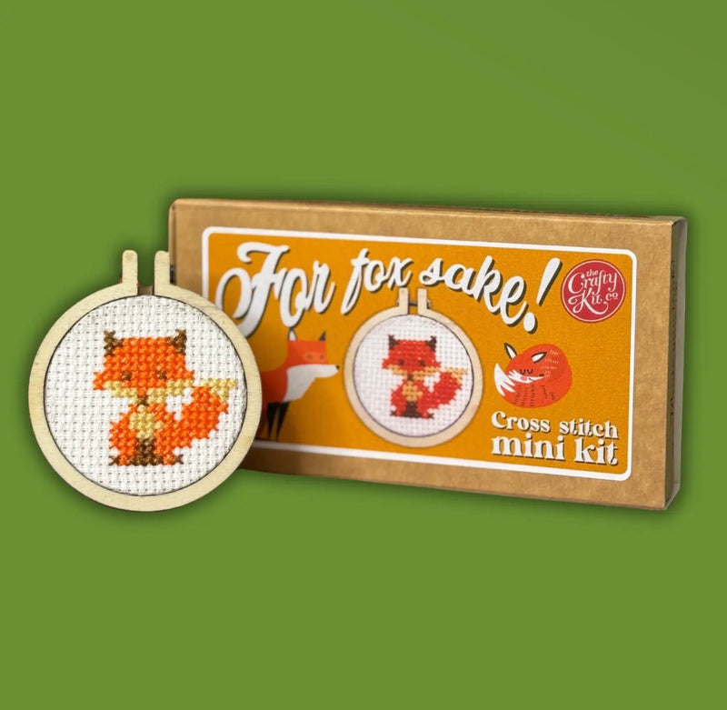 Matchbox Cross Stitch Kit - For Fox Sake!
