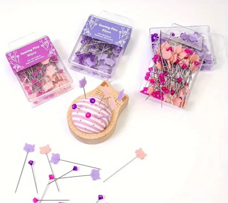 Cat Pin Cushion and Pins