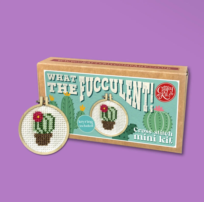 Matchbox Cross Stitch Kit - What The Succulent!?