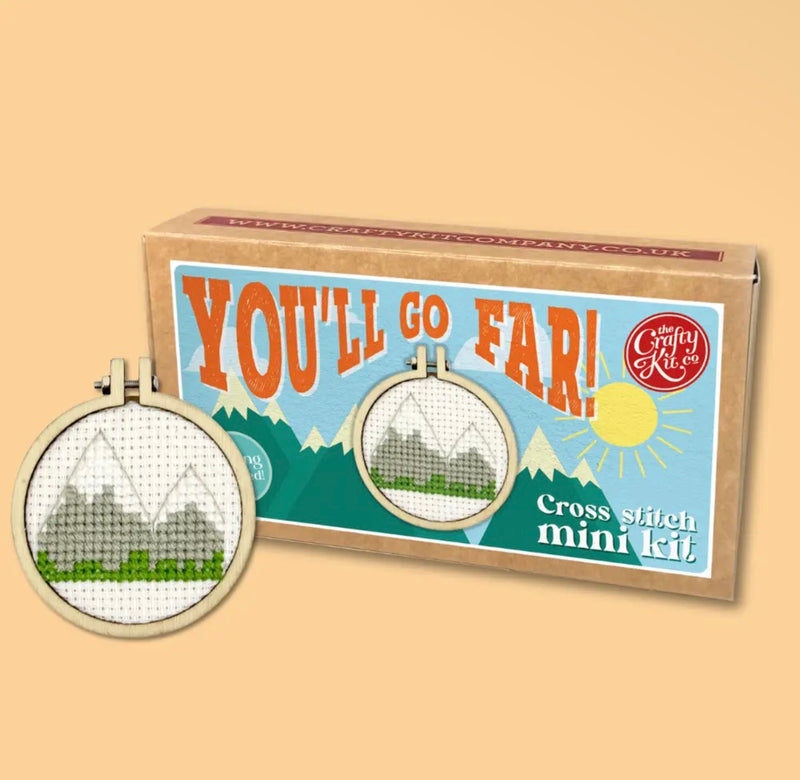Matchbox Cross Stitch Kit - You’ll Go Far!