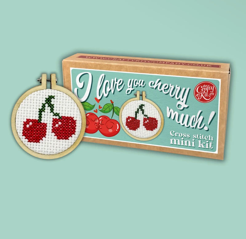 Matchbox Cross Stitch Kit - I Love You Cherry Much!