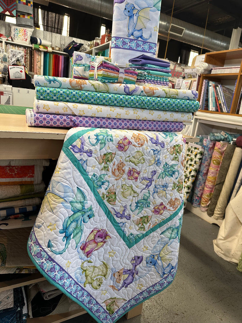Dragon Friends - 1 plus 1 Baby Quilt