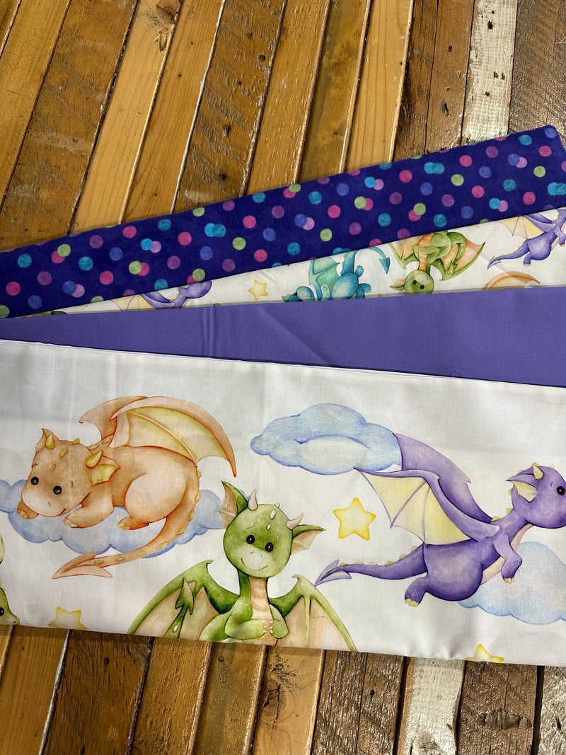 Dragon Friends - 1 plus 1 Baby Quilt