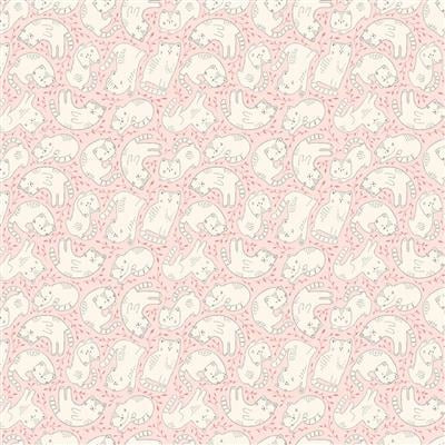 Kitten Fun - Tossed Kittens, Light Pink