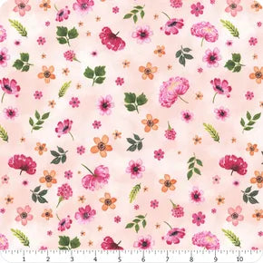 Peony Blossoms - Tossed Flowers, Pink