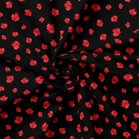 Oh Canada - Maple Leaves, Black