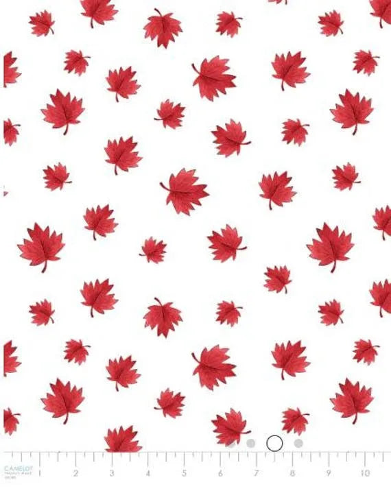 Oh Canada - Maple Leaves, White
