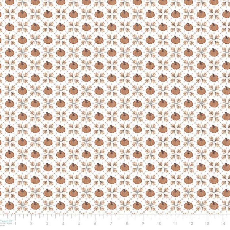 Pumpkin and Paws - Pumpkin Trellis, White