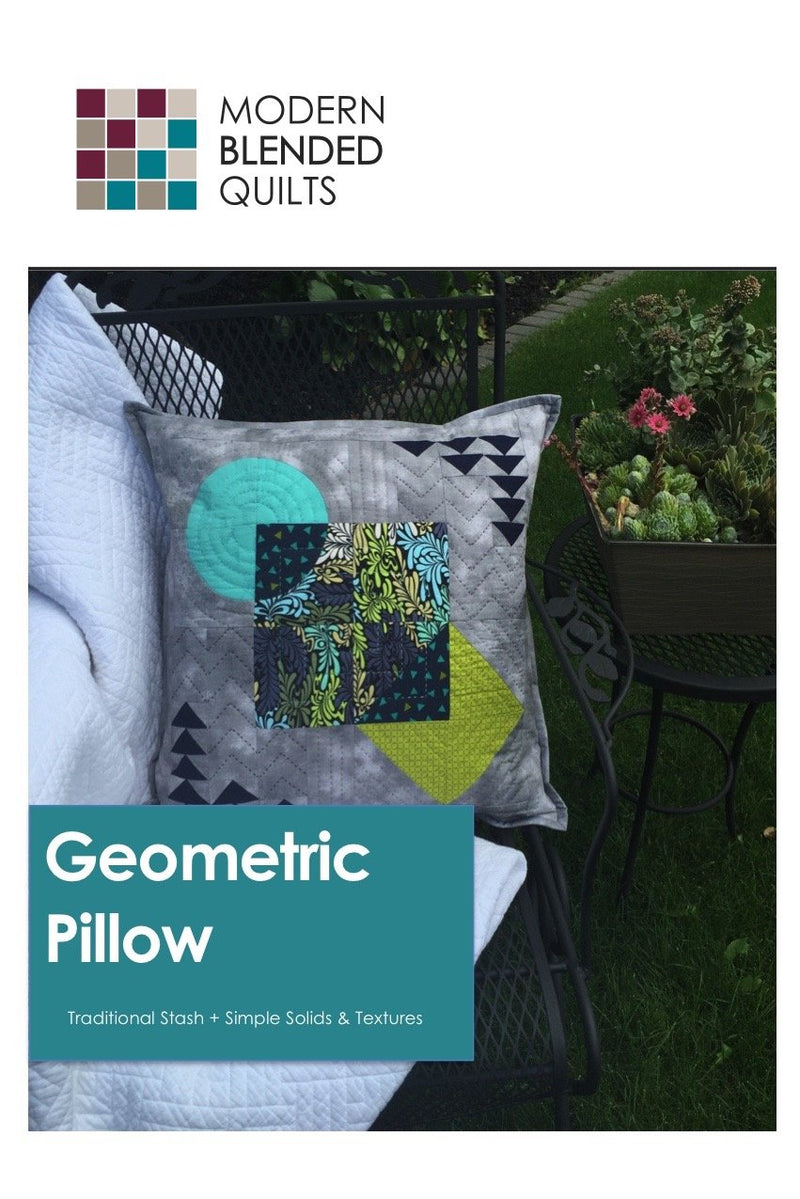 Geometric Pillow - Poppies