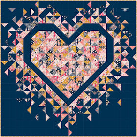 Exploring Heart Pattern by Slice of Pi Quilts