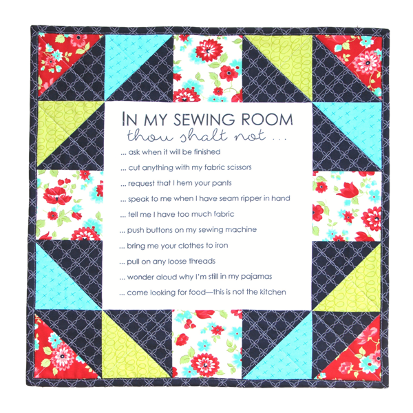 Thou Shall Not Quilt Pattetn & Fabric Panel