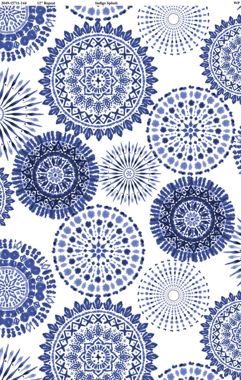Indigo Splash - Medallions