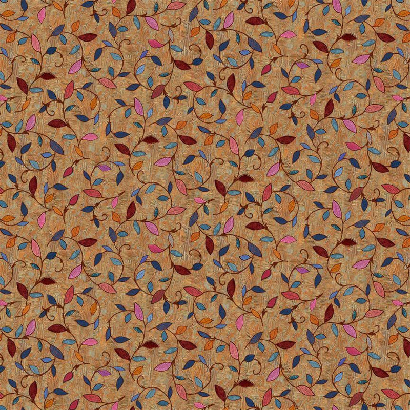 Wit and Wisdom - Leaf Vines, Tan