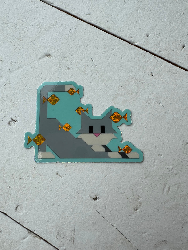 Cat Scratch Sticker by Art East Quilting Co