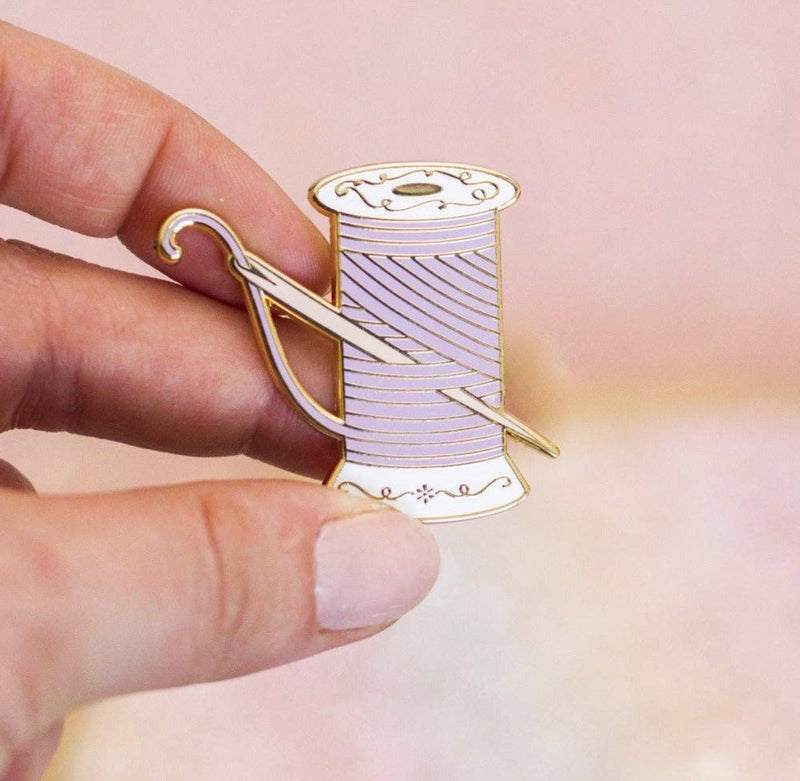 Needle & Thread Enamel Pin - Purple