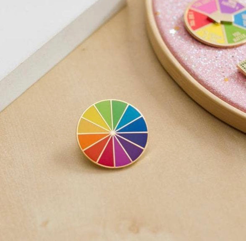Rainbow Colour Wheel Enamel Pin - mini