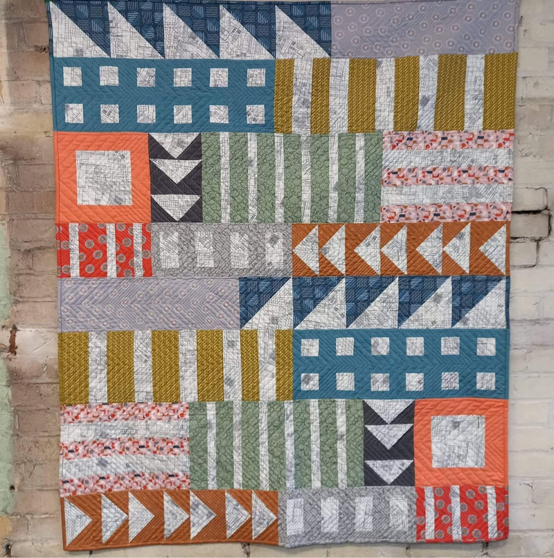 One Ways , Modern Quilt Sampler pattern by Heather Black